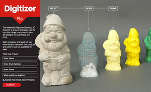 Digitizer escaneara tus objetos para que los puedas imprimir con Makerbot 
