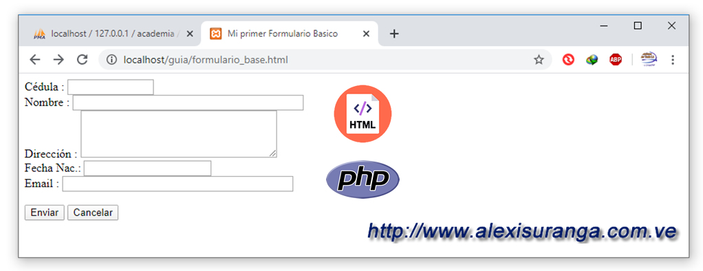 Formularios HTML y Procesamiento usando PHP